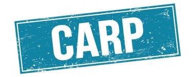 Mavi grungy dikdörtgen damga işareti üzerinde CARP metni.