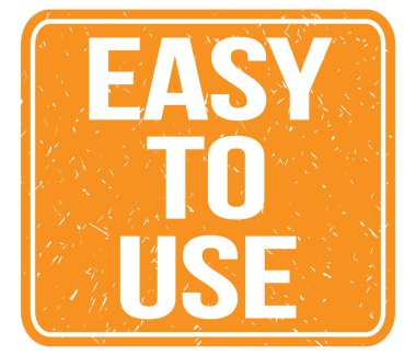 Kullanımı kolay, turuncu vintage mühür işareti üzerine yazılmış metin