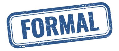 Mavi grungy vintage dikdörtgen damgalı formaL metin.