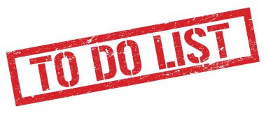 Liste kırmızı grungy dikdörtgen damgası işareti yapmak için.