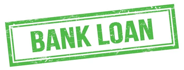Bank Loan Text Green Grungy Vintage矩形切手 — ストック写真