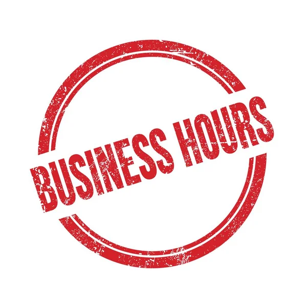 Business Hours Text Written Red Grungy Vintage Stamp — Zdjęcie stockowe