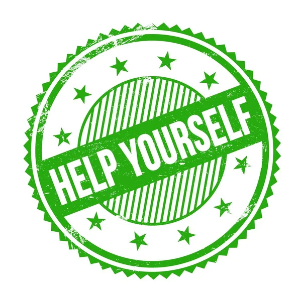 Yeşil grungy zig zag kenarları yuvarlak mühür üzerine yazılmış SENSELF metni.