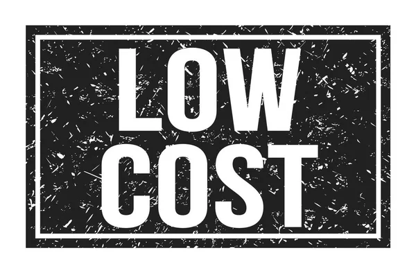 Düşük maliyet, siyah dikdörtgen mühür işareti üzerine yazılmış kelimeler