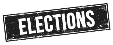 Siyah grungy dikdörtgen damga işareti üzerinde ELEKSİYON metin.