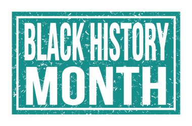 KARA TARİHİ AY, mavi dikdörtgen mühür işareti üzerine yazılmış kelimeler