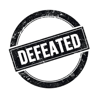 Yenilgiye uğratılmış siyah grungy yuvarlak vintage pullu metin.