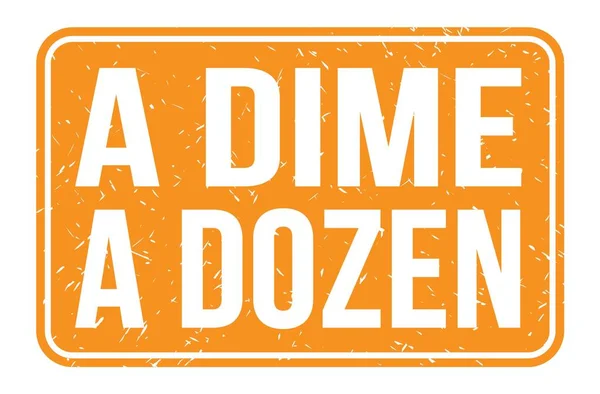 Dime Dozen Words Written Orange Rectangle Stamp Sign — Zdjęcie stockowe