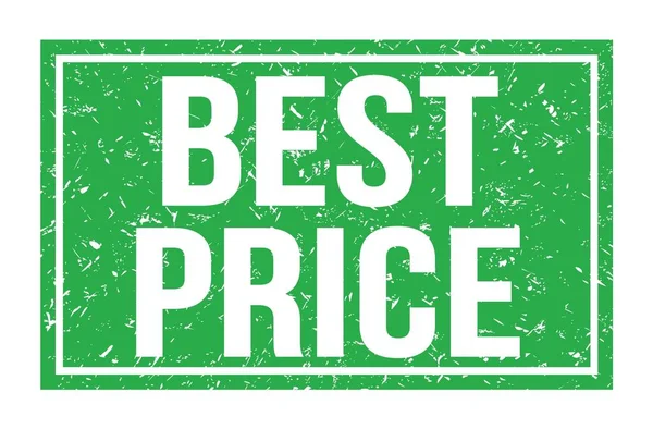 Best Price Words Written Green Rectangle Stamp Sign — стоковое фото