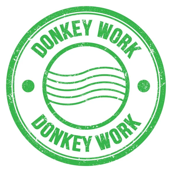 Donkey Work Word Written Green Postal Stamp Sign — Stockfoto
