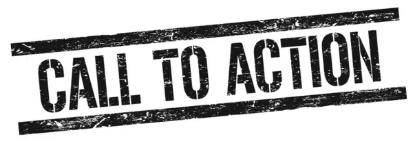 Call Action Text Black Grungy Rectangle Stamp Sign — Stock Fotó
