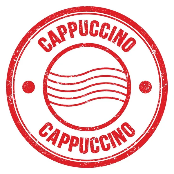 Cappuccino Word Written Red Postal Stamp Sign — Stockfoto