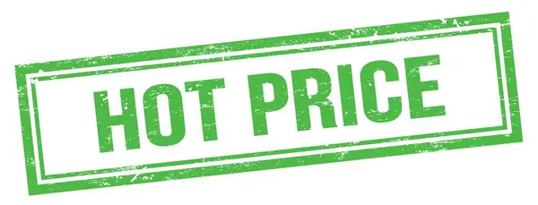Hot Price Text Grön Grungy Vintage Rektangel Stämpel — Stockfoto