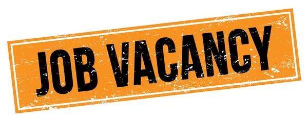 Job Vacancy Text Black Orange Grungy Rectangle Stamp Sign — Zdjęcie stockowe