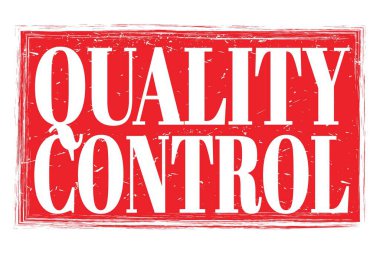QUALITY CONTROL, words written on red grungy stamp sign