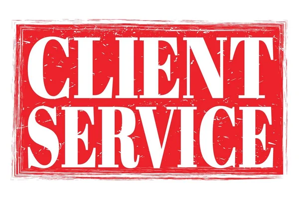 Client Service Words Written Red Grungy Stamp Sign — Stock Photo, Image