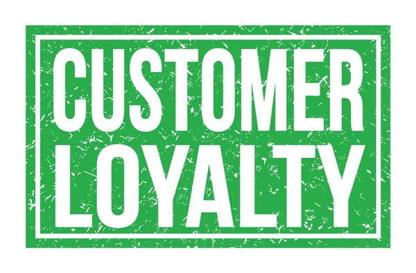 Cliente Loyalty Palabras Escritas Signo Sello Rectángulo Verde — Foto de Stock