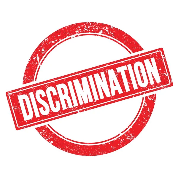 Discrimination Text Red Grungy Vintage Stamp — Stock fotografie