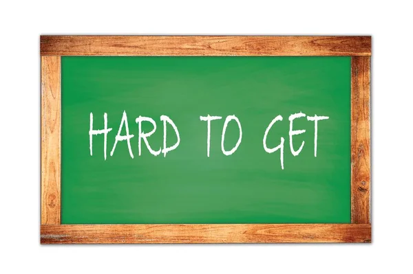 Hard Get Text Written Green Wooden Frame School Blackboard — ストック写真