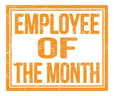 AYIN İMPLOYEE, turuncu grungy mühür işareti üzerine yazılmış