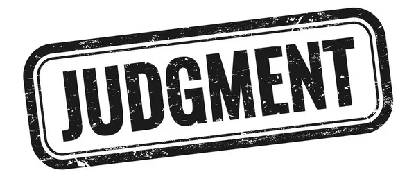 Judgment Text Black Grungy Vintage Rectangle Stamp — Stockfoto