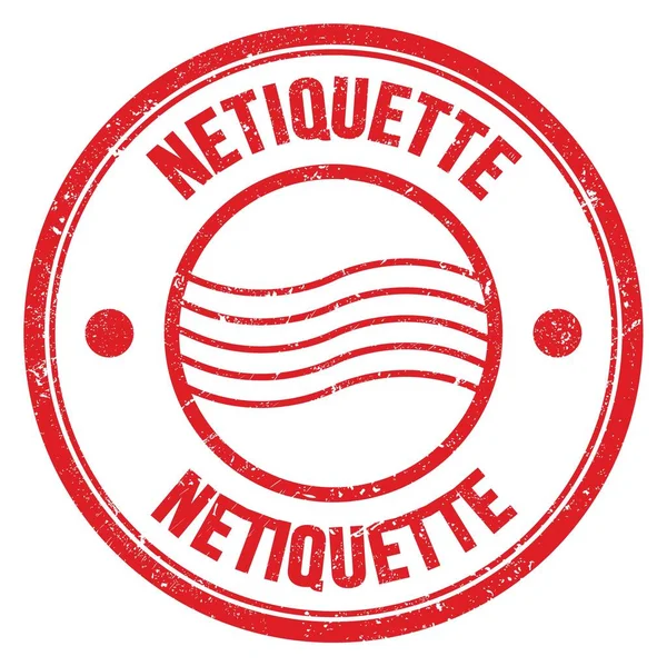 Netiquette Word Written Red Postal Stamp Sign — Stockfoto