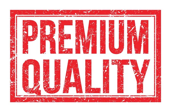 Premium Nitelik Kırmızı Dikdörtgen Mühür Işareti Üzerine Yazılmış Kelimeler — Stok fotoğraf