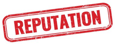 REPUTATION text on red grungy rectangle stamp.