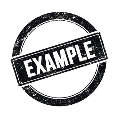 Siyah grungy yuvarlak vintage pul üzerinde Örnek metin.