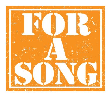 A Song için, turuncu mühür işareti üzerine yazılmış kelimeler.