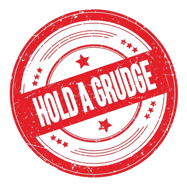 Hold Grudge Κείμενο Κόκκινο Στρογγυλό Grungy Σφραγίδα Υφή — Φωτογραφία Αρχείου