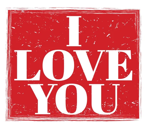 Love You Written Red Grungy Stamp Sign — Stock Photo, Image
