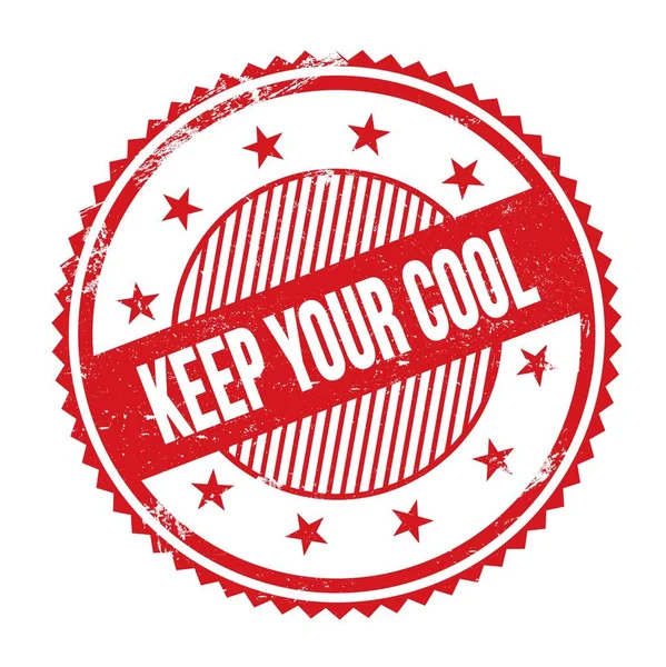 Keep Your Cool Text Written Red Grungy Zig Zag Borders — Stock Photo, Image