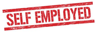 SELF Kırmızı grungy dikdörtgen mühür işareti üzerinde EMPLOYED metin.
