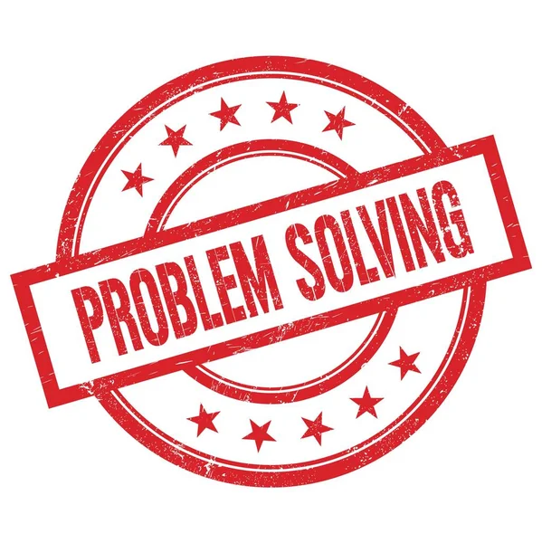 Problem Solving Text Written Red Vintage Rubber Stamp — Stock Photo, Image