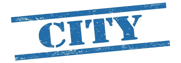 City Tekst Niebieski Grungy Vintage Stempel Gumowy — Zdjęcie stockowe