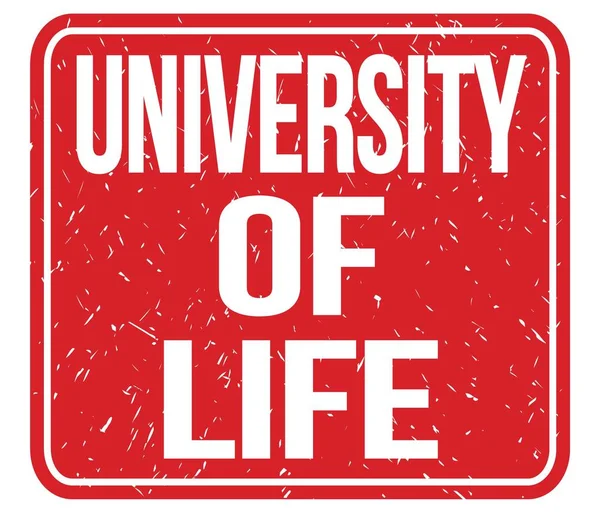 Πανεπιστημιο Ζωησ Κείμενο Γραμμένο Κόκκινη Σφραγίδα — Φωτογραφία Αρχείου