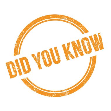 Turuncu grungy vintage pulunda yazılı metni biliyor muydun?.