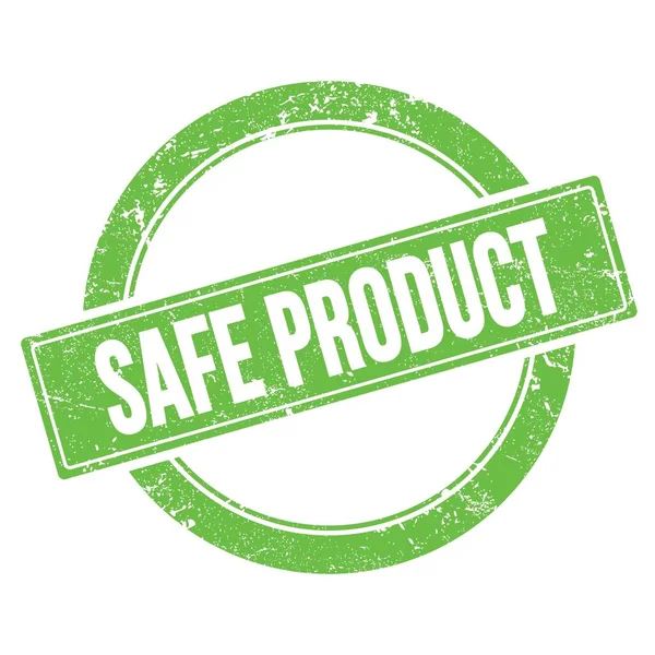 Safe Product Texto Verde Grungy Rodada Carimbo Vintage — Fotografia de Stock