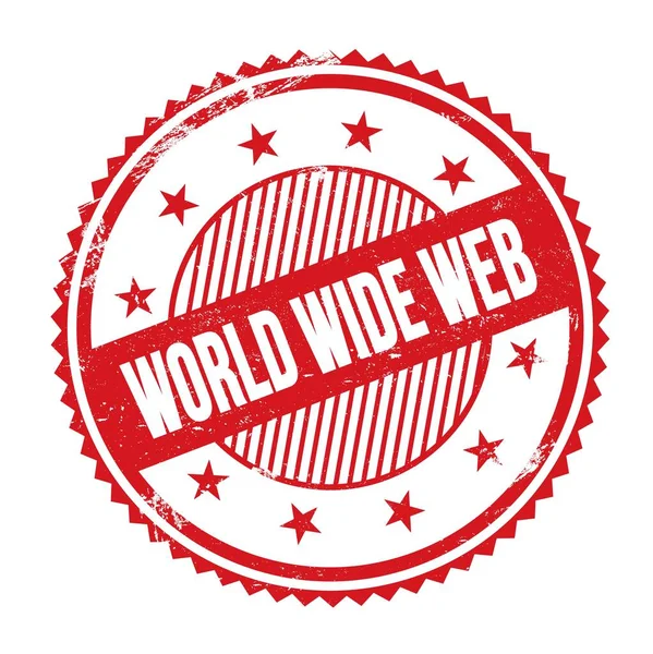 World Wide Web Texto Escrito Rojo Grueso Zig Zag Bordes — Foto de Stock