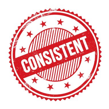 Kırmızı grungy zig zag kenarları yuvarlak pul üzerine yazılmış bağlayıcı metin.