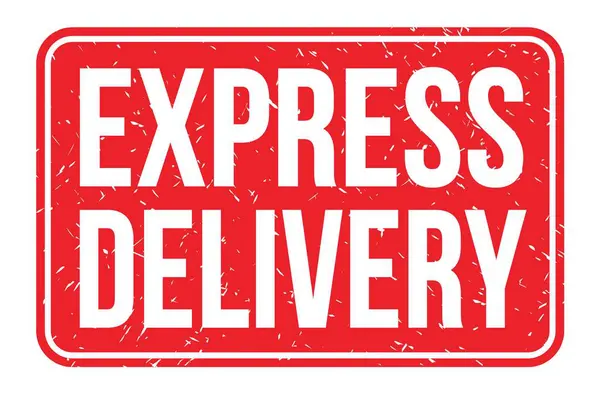 Express Delivery Woorden Geschreven Rood Rechthoek Stempel Teken — Stockfoto