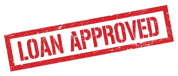 Loan Approved Red Grungy Rectangle Stamp Sign — Stock Photo, Image