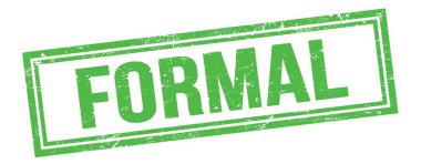 Yeşil grungy vintage dikdörtgen pulu üzerindeki formaL metin.