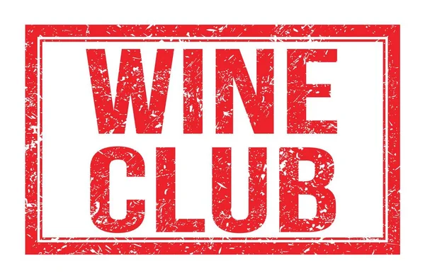 사각형 우표에 단어들 Wine Club — 스톡 사진