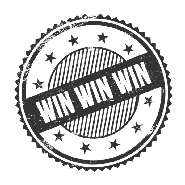Win Win Win Text Skriven Svart Grungy Zick Zag Gränser — Stockfoto