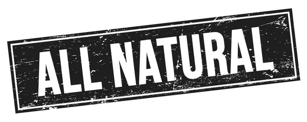 Texte Tout Naturel Sur Timbre Rectangle Noir Grungy — Photo