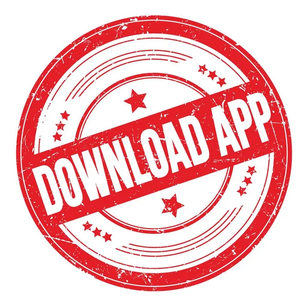 Download App Text Red Grungy Texture Stamp — Fotografia de Stock