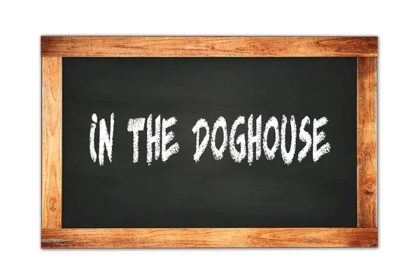 Doghouse Szöveget Írt Fekete Keret Iskola Táblán — Stock Fotó