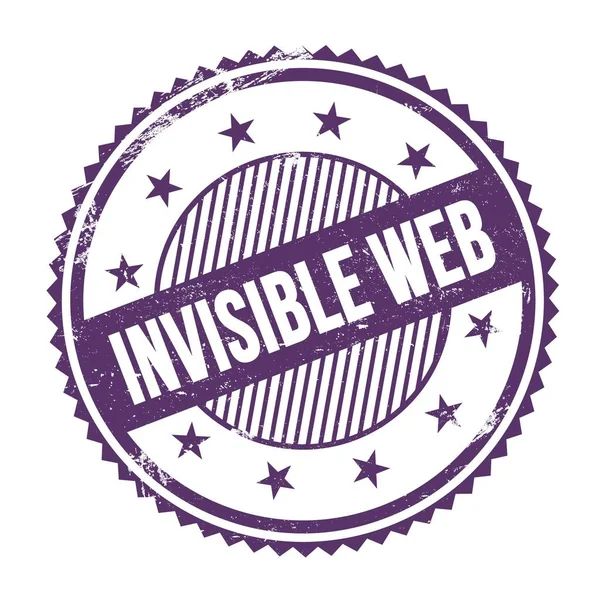 Invisible Web Texto Escrito Púrpura Índigo Grueso Zig Zag Bordes — Foto de Stock